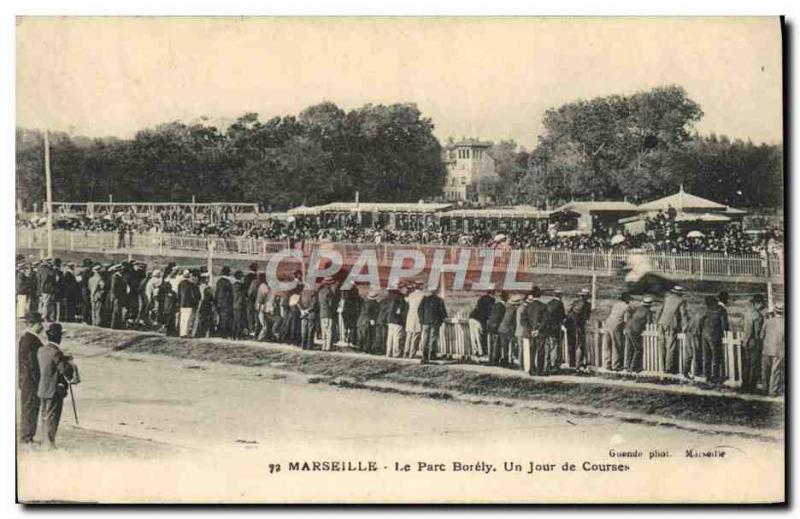 Old Postcard Horse Riding Equestrian Marseille Borely pac A racing day