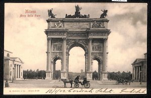 ab1547 - VINTAGE POSTCARD - MILAN City: Arch of Peace-