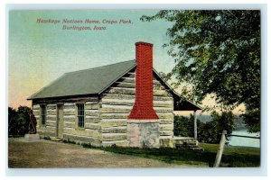 Hawkeye Natives Home Crapo Park - Burlington Iowa c1910 Unused Antique Postcard