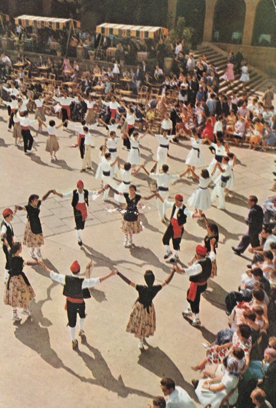 Spain Cataluna La Aardana Spanish Dance Postcard