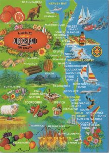 Maps Postcard - Map of South East Queensland, Australia  RR23512