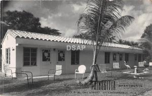 B11/ Ft Lauderdale Florida Fl Real Photo RPPC Postcard c40s Poinsettia Apartment