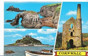 Cornwall Postcard - Views of Cornwall - Enys Dodman and The Armed Knight   XX156