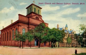 Circa 1905-10 Jesuit Church & Detroit College Detroit College, Detroit, Mich P12