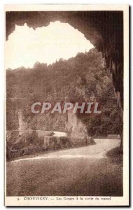 Postcard Old Chouvigny Gorges was out of the tunnel