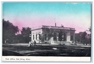 Red Wing Minnesota Postcard Post Office Exterior Building c1910 Vintage Antique