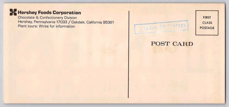 Hershey's Milk Chocolate Candy Bar Wrapper Style Oversized 3x7 Postcard