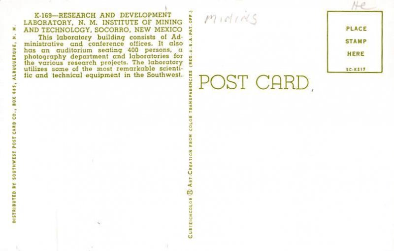 Research and Development Laboratory Socorro NM