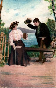 Romantic Couple Meeting