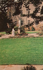 Vintage Postcard Front Guest Garden Our Lady of Gethsemani Trappist Kentucky KY