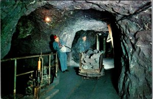 Miner, Arcadian Copper Mine Tours, Ripley MI Vintage Postcard Q55