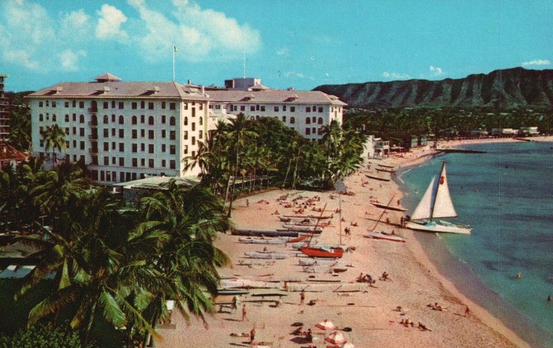 Postcard Moana Hotel on The Beach at Waikiki Sheraton Beaches Honolulu Hawaii HI