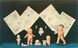 Kewpie Dolls Scooties Rose O'Neill Chrome Postcard Unused