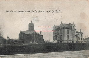 MI, Traverse City, Michigan, Court House Building & Jail, 1908 PM