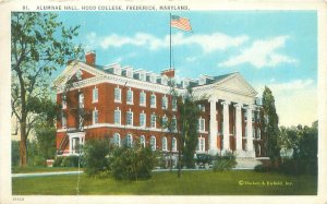 Frederick Maryland Hood College Alumnae Hall WB Postcard