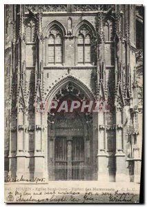 Old Postcard Rouen Eglise Saint Ouen Marmousets Portal