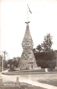 C77/ Kissimmee Florida Fl Real Photo RPPC Postcard c40s Monument of STates