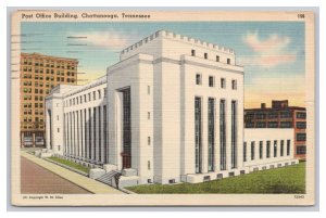 Postcard Post Office Building Chattanooga Tennessee c1950 Postmark