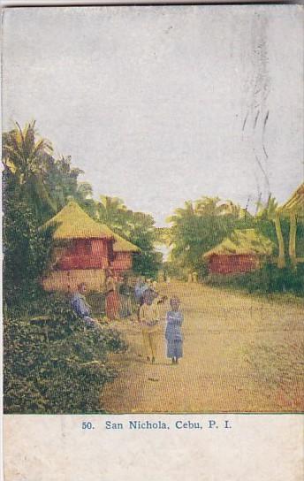 Philippines Cebu Street Scene San Nichola 1910