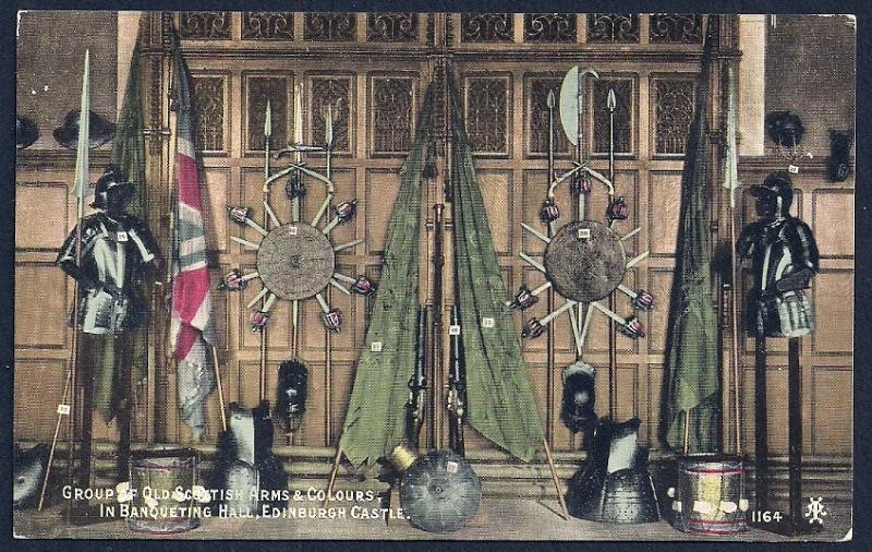 Arms & Colors Edinburgh Castle Banquet Hall unused c1910's