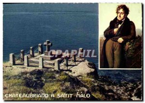 Postcard Modern Chateaubriand Saint Malo and his tomb on the Grand Be