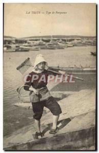 Old Postcard La Teste type Parqueuse TOP (fishing)