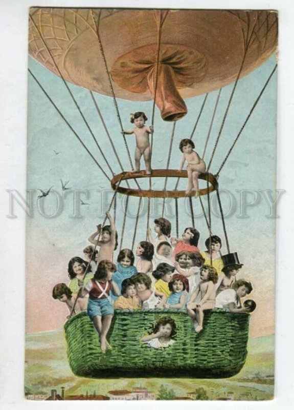 3126956 MULTIPLE BABIES on BALLOON vintage PHOTO Collage PC