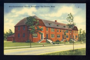 Fort Devens, Ayer, MA/Mass/Massachusetts Postcard, Non-Comm Officers' Ap...
