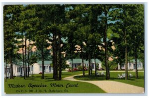 1959 Modern Ogeechee Motor Court Statesboro Georgia GA Vintage Postcard