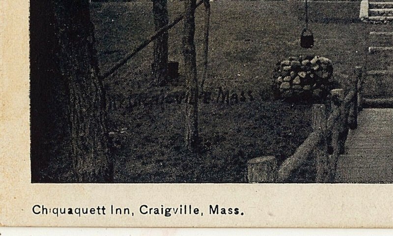 1901-07 Craigville Mass MA Chiquaquett Inn Massachusetts Orange Co. UDB Postcard