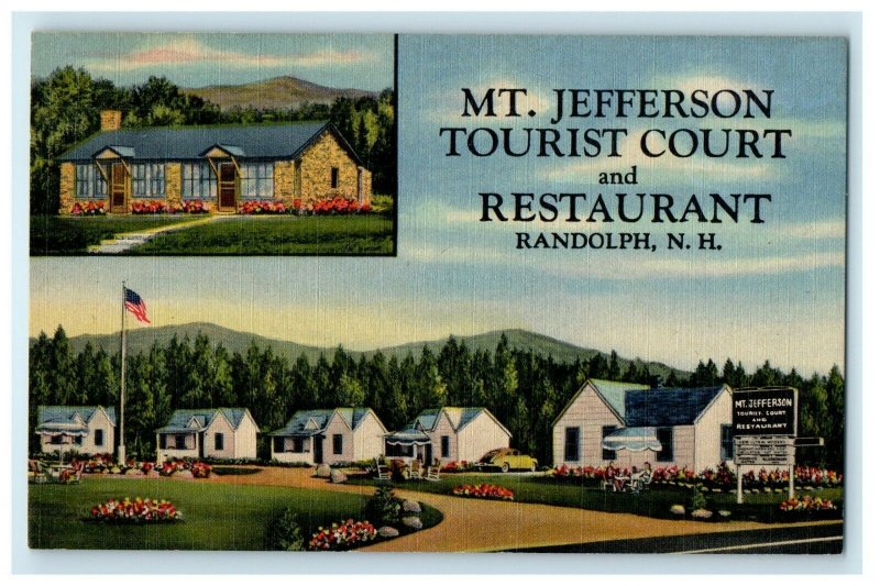 MT. Jefferson Tourist Court Restaurant Randolph New Hampshire NH Postcard 