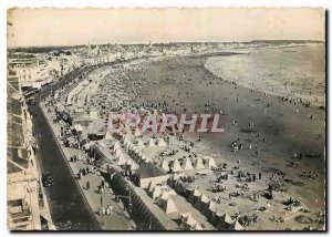 Modern Postcard Les Sables d'Olonne (Vendee) Panoramic view of the beach and ...