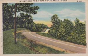 Massachusetts Greetings From The Berkshires Curteich