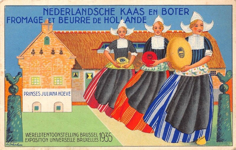 Netherlands Cheese Advertising Advertising for Universal Expo Brussels postcard