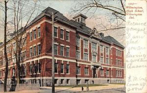 Wilmington Delaware High School Street View Antique Postcard K88826