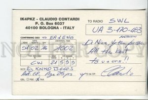 462885 1991 year USSR Italy Bologna radio QSL card