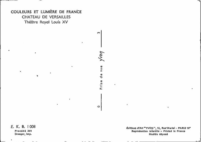 Couleurs Et Lumiere De France Chateau De Versailles Continental View Postcard