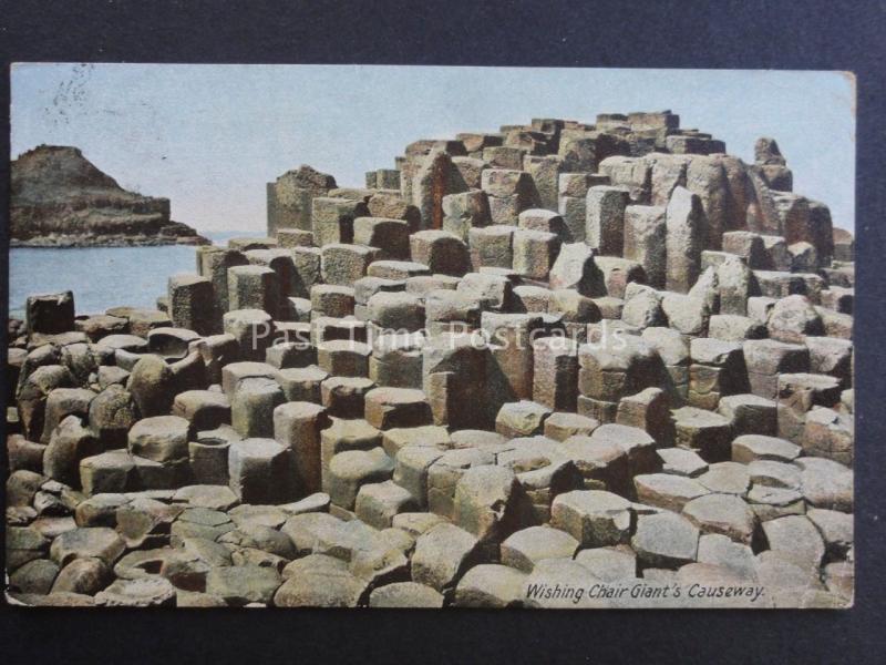 Northern Ireland ANTRIM Wishing Chair Giant's Causeway c1905 Old Postcard