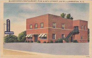 North Carolina Lumberton Blanchards Restaurant Pine And 20th Street