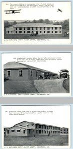 3 Postcards ROCKFORD, IL ~ U.S. National Army CAMP GRANT 1910s WWI Military