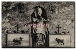 Carnac Old Postcard Saint Connely and his oxen