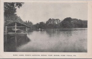 Postcard Echo Lake Turn's Landing Ridge View House Turn Villa PA