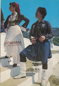 BF26200 local costume creta  types greece  front/back image