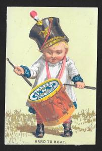 VICTORIAN TRADE CARD Clark's ONT Thread Drummer Boy