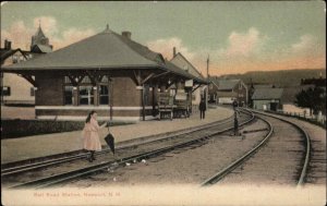 NEWPORT NH Railroad Train Station Depot c1905 Postcard