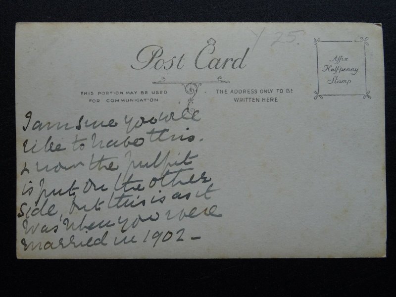 North Yorkshire Richmond PATRICK BROMPTON St Patrick's Church c1908 RP Postcard