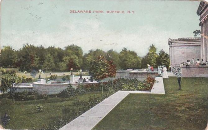 New York Buffalo Scene In Delaware Park 1907