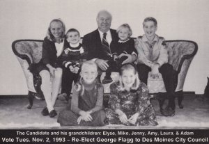 Iowa Des Moines Re-Elect George Flagg To Des Moines City Council 1993