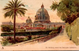 Italy Roma Rome St Peter's From The vatican Garden Tucks