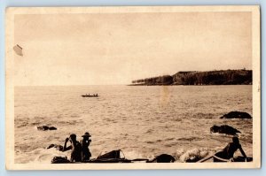 Dakar Dakar Senegal Postcard Departure for Fishing c1920's Unposted Antique